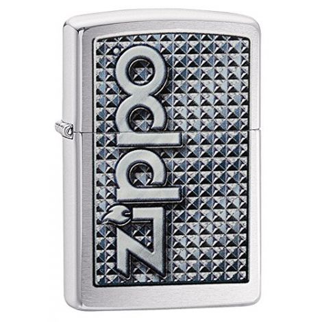 Zapalniczka benzynowa Zippo Logo Brushed Chrome